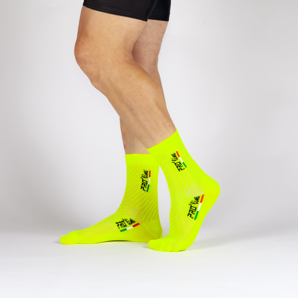 Calze All In One Vertical Logo Giallo Fluo