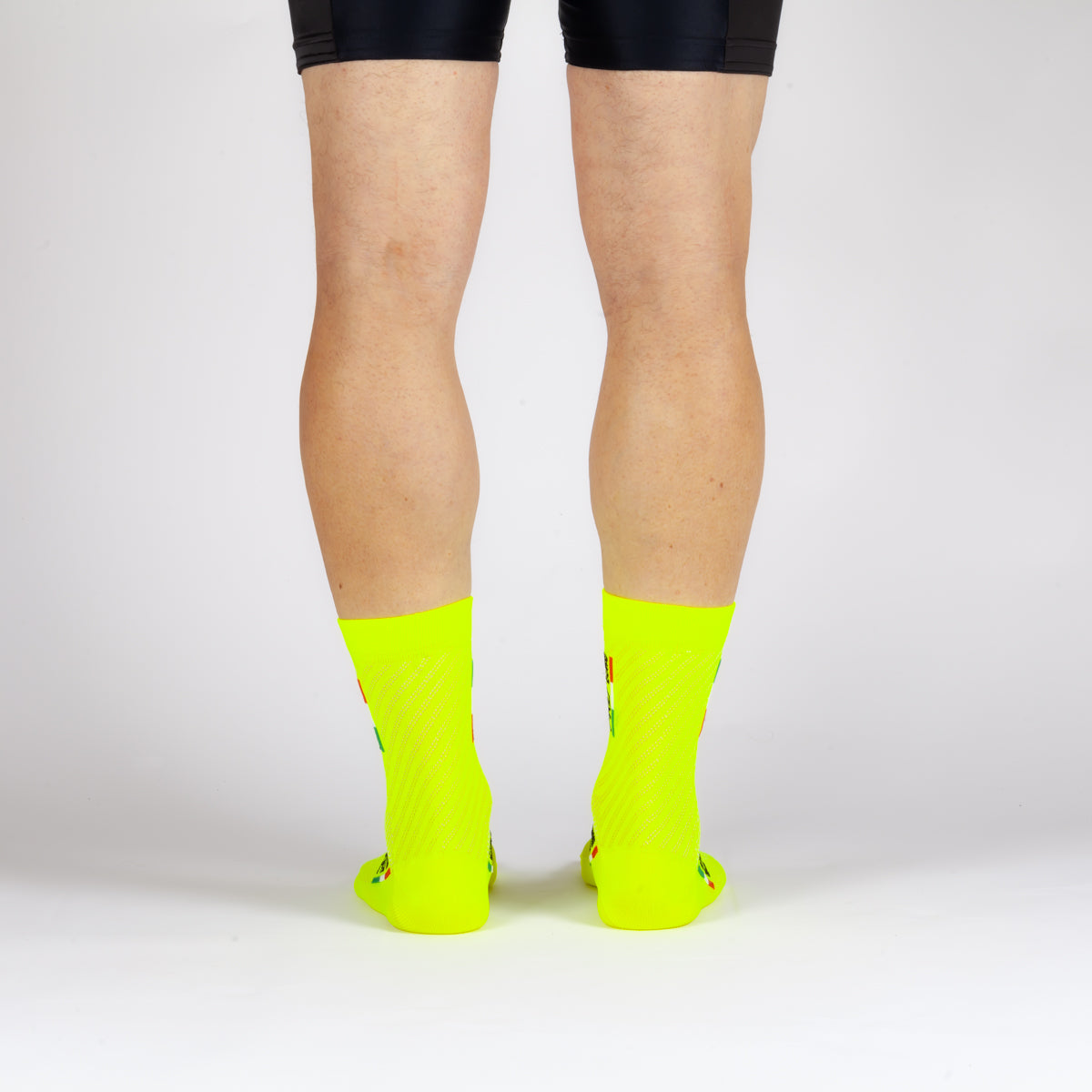 Calze All In One Vertical Logo Giallo Fluo