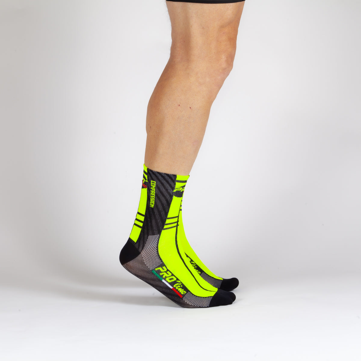 Kit 3 Pairs Fluorescent Yellow Compression Socks