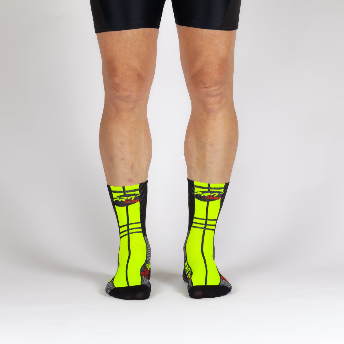 Kit 3 Pairs Fluorescent Yellow Compression Socks