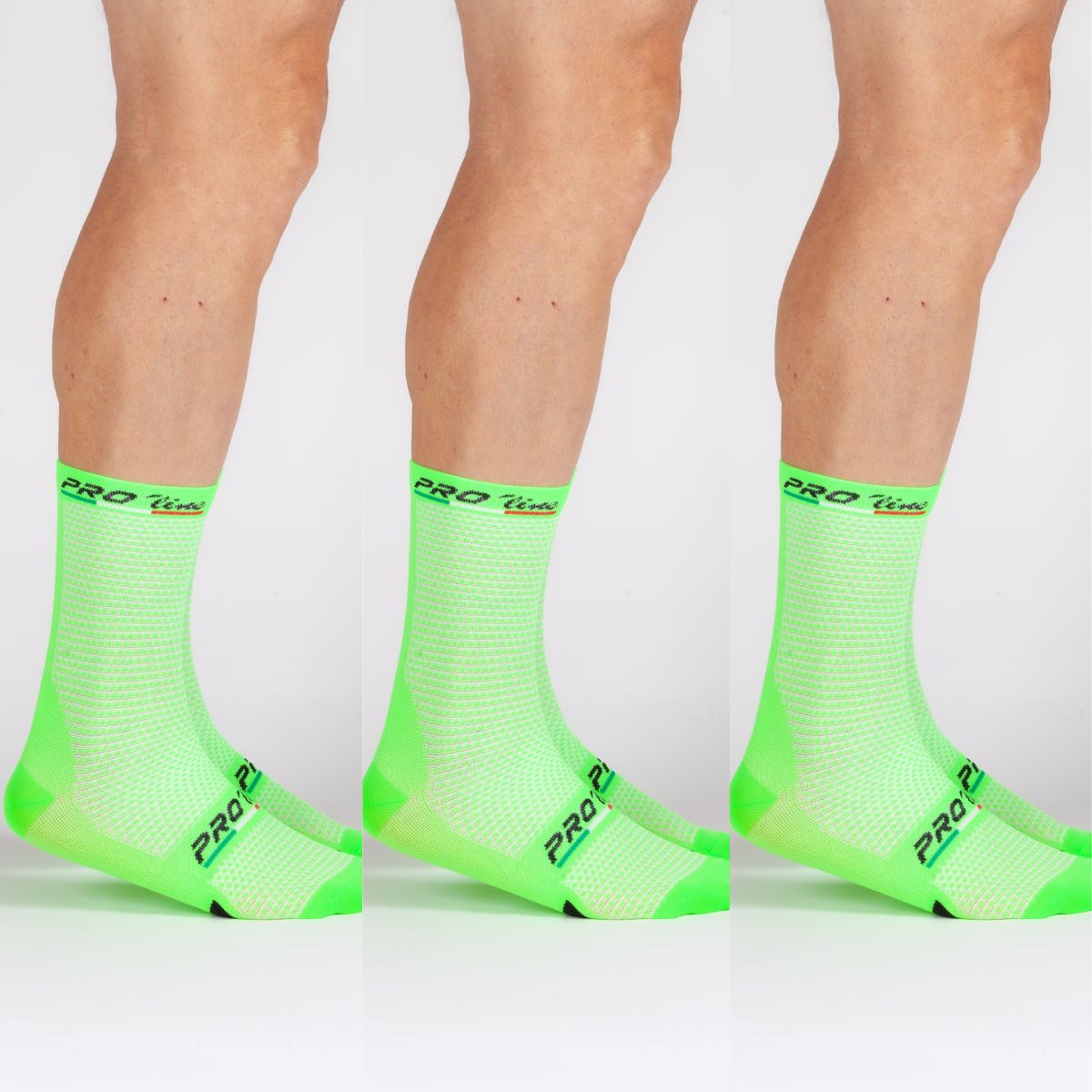 Kit 3 Paia Calze Premium Verde Fluo