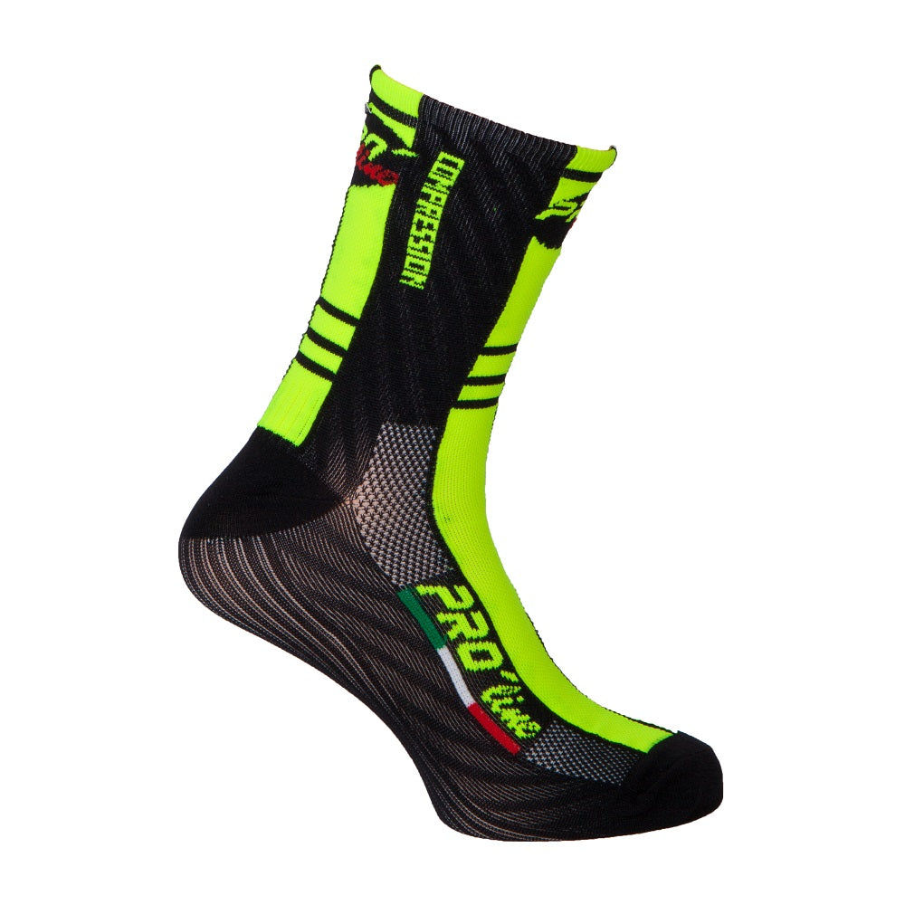 Calze Compression Giallo Fluo