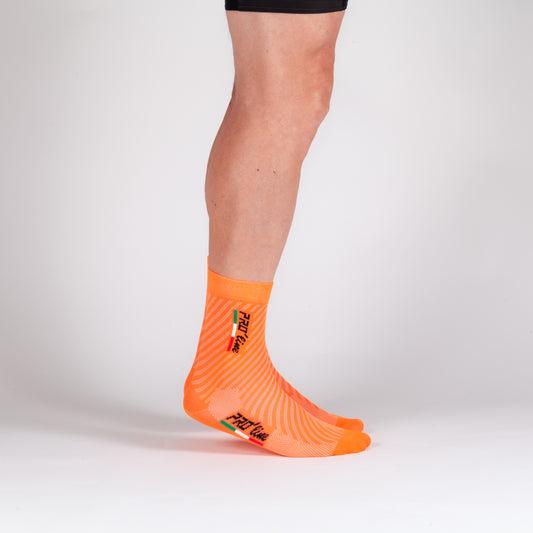 All In One Vertical Logo Orange Fluo Socks