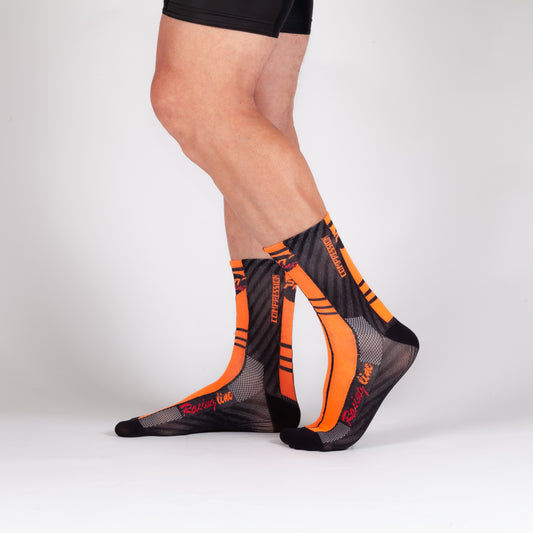 Calze Compression Arancione Fluo