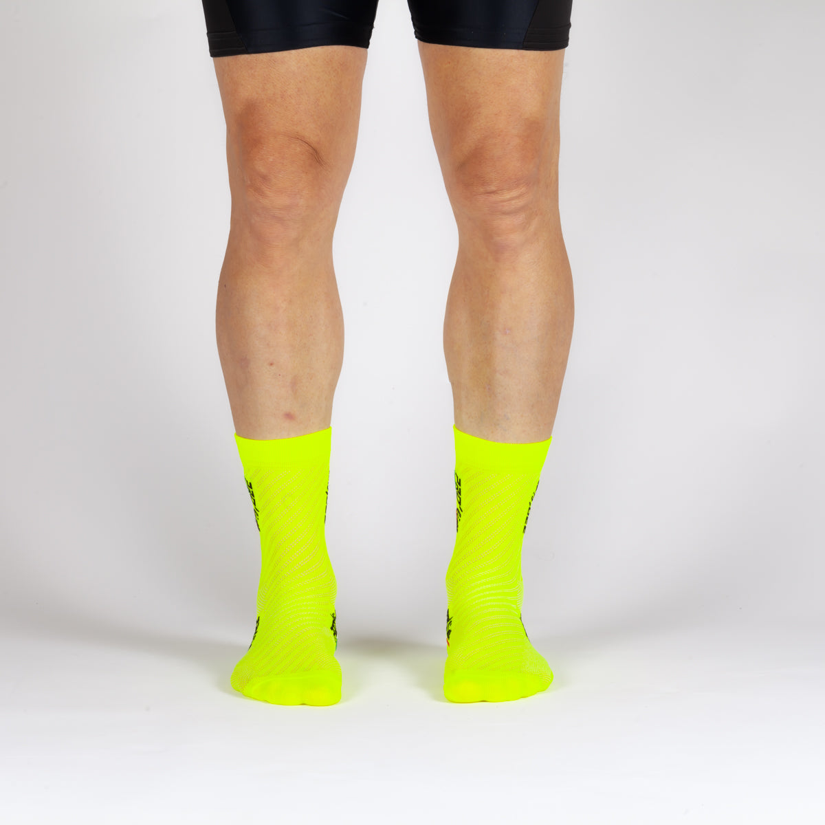 All In One Vertical Logo Yellow Fluo Socks