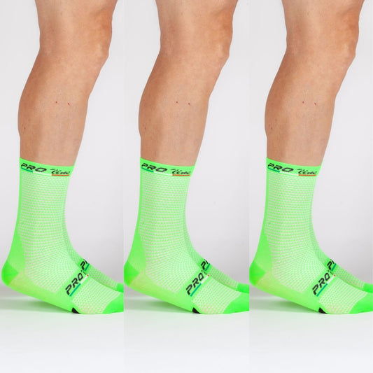 Kit 3 Paia Calze Premium Verde Fluo