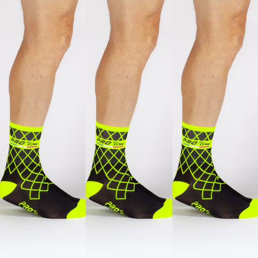 Kit 3 Paia Calze Rhombus Giallo Fluo