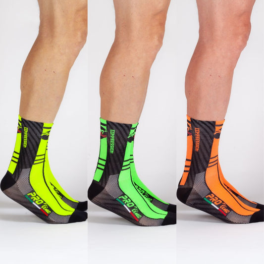 Kit 3 Pairs Multicolored Compression Socks