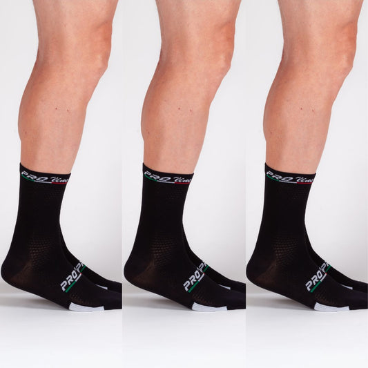 Kit 3 Pairs Premium Socks Black