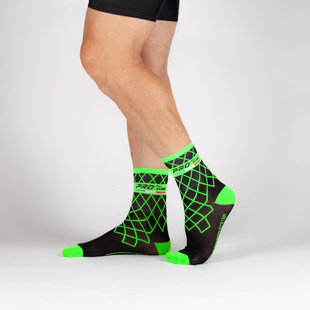 Kit 3 Pairs Fluo Green Matchy Socks