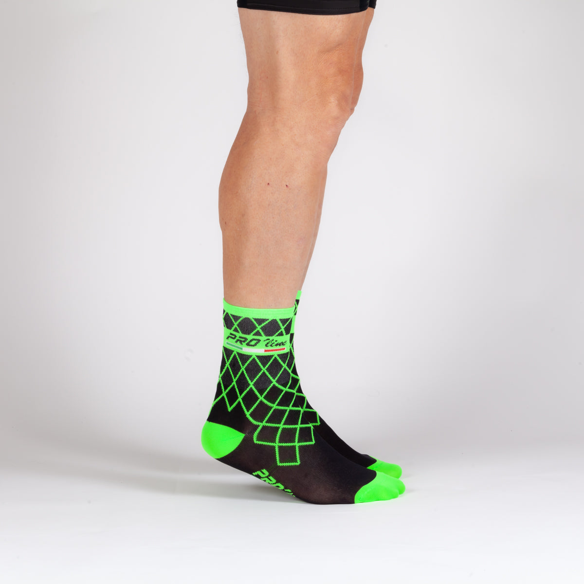 Rhombus Green Fluo Socks