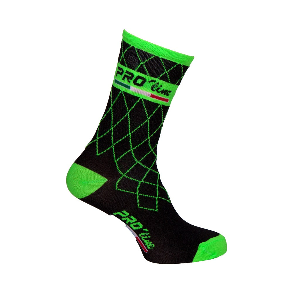 Rhombus Green Fluo Socks